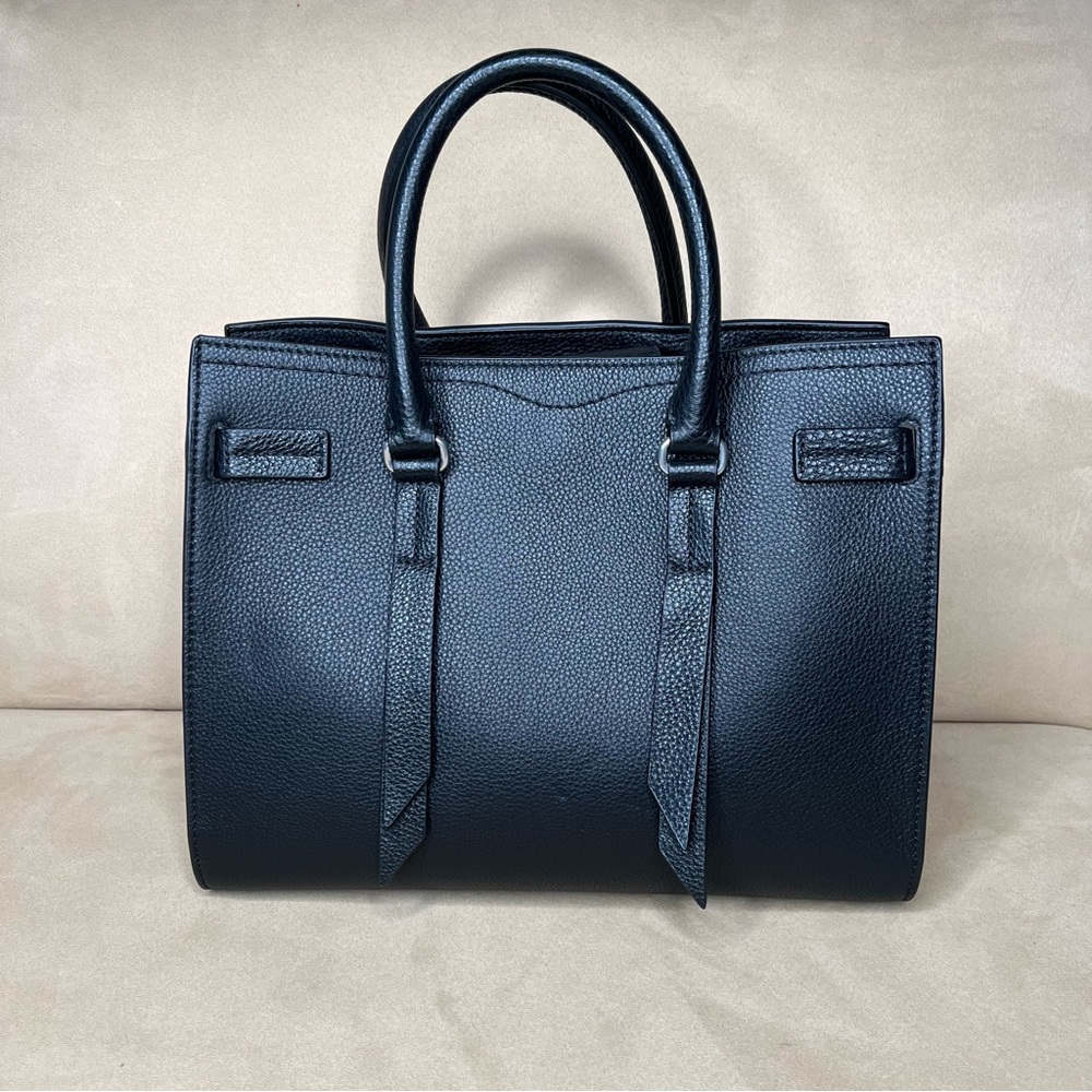 REBECCA MINKOFF SHERRY CALFSKIN LEATHER SATCHEL
